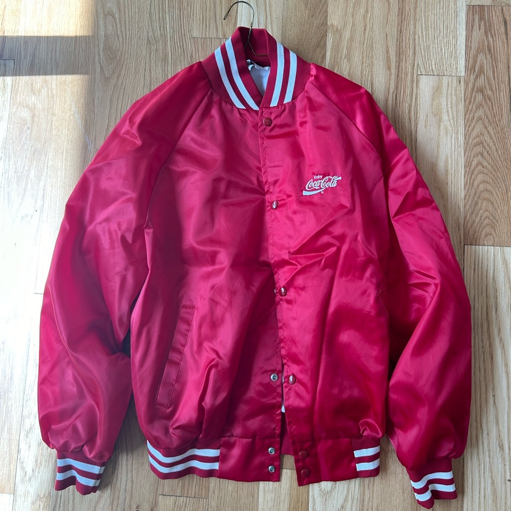Coca Cola Red Bomber Jacket Varsity Style